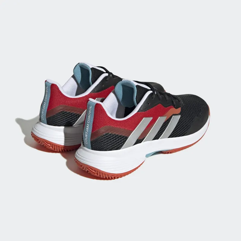 adidas CourtJam Control Clay Tennisschoenen Core Black / Cloud White / Better Scarlet (HQ6949)