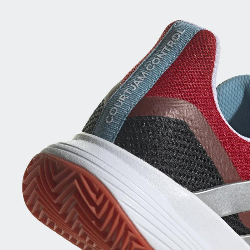 adidas CourtJam Control Clay Tennisschoenen Core Black / Cloud White / Better Scarlet (HQ6949)