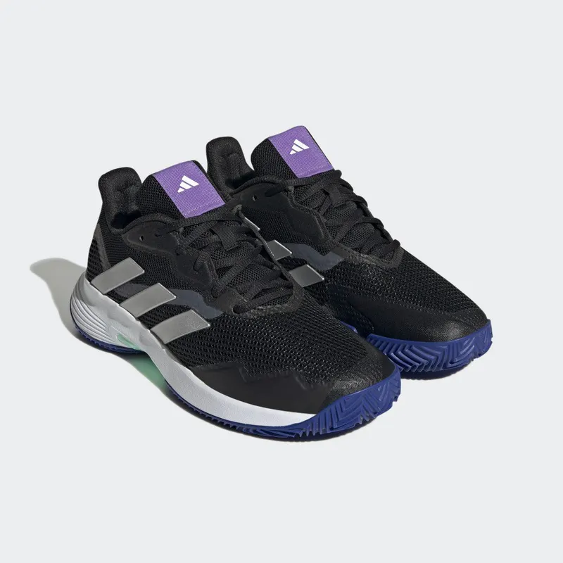adidas CourtJam Control Clay Tennisschoenen Core Black / Silver Metallic / Pulse Mint (HQ8474)