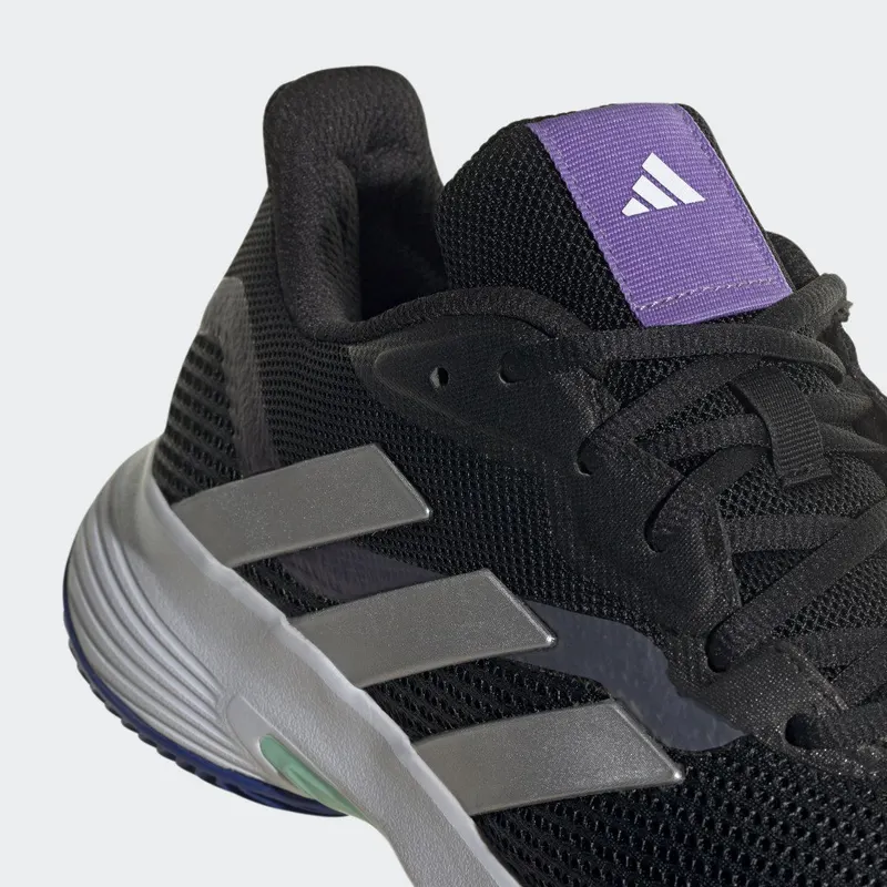 adidas CourtJam Control Clay Tennisschoenen Core Black / Silver Metallic / Pulse Mint (HQ8474)