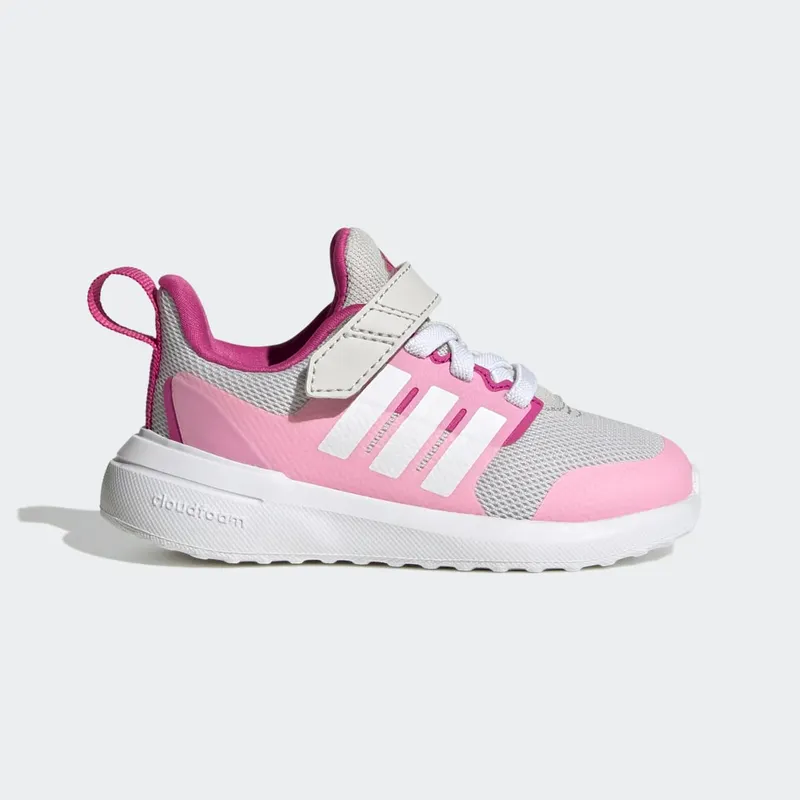 adidas FortaRun 2.0 Cloudfoam met Elastische Veters en Klittenband Grey One / Cloud White / Beam Pink (HR0281)