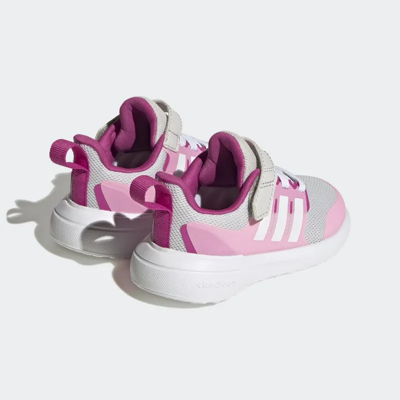 adidas FortaRun 2.0 Cloudfoam met Elastische Veters en Klittenband Grey One / Cloud White / Beam Pink (HR0281)