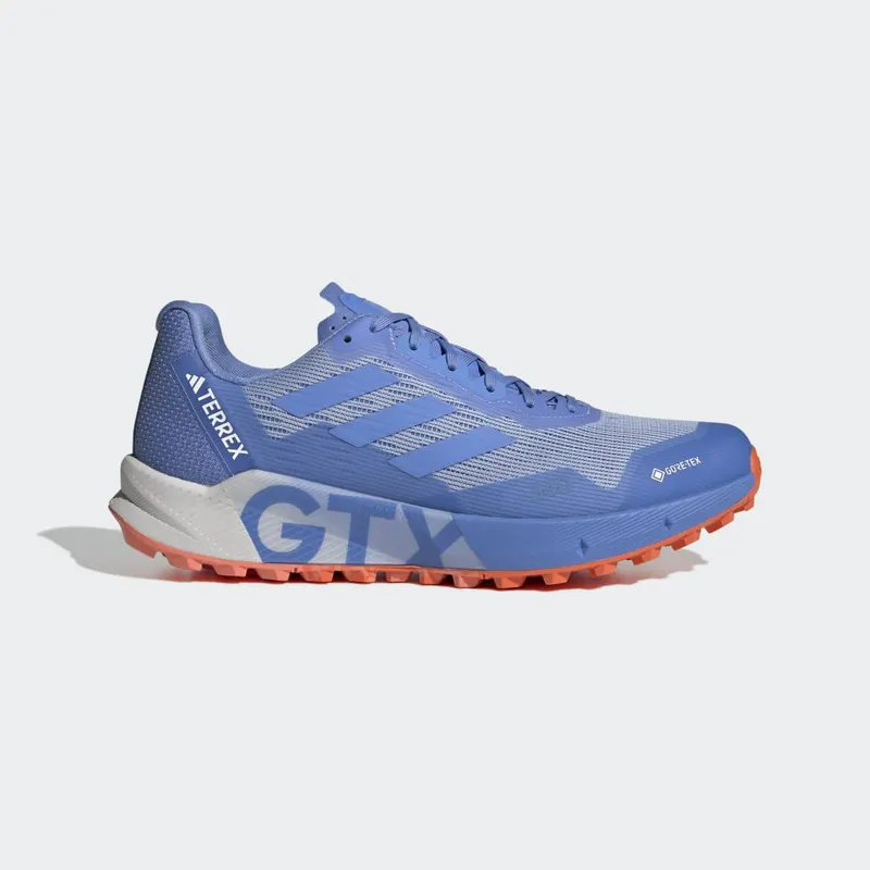 adidas Terrex Agravic Flow GORE-TEX Trail Running 2.0 Blue Dawn / Blue Fusion / Impact Orange (HR1111)