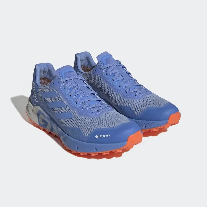 adidas Terrex Agravic Flow GORE-TEX Trail Running 2.0 Blue Dawn / Blue Fusion / Impact Orange (HR1111)