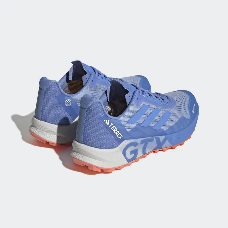 adidas Terrex Agravic Flow GORE-TEX Trail Running 2.0 Blue Dawn / Blue Fusion / Impact Orange (HR1111)