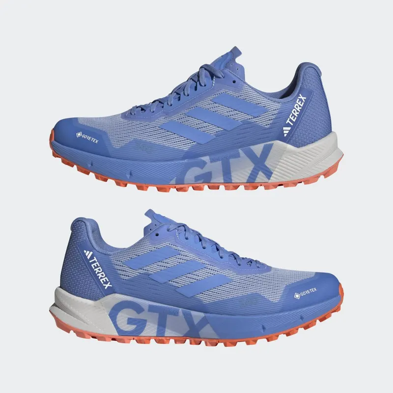 adidas Terrex Agravic Flow GORE-TEX Trail Running 2.0 Blue Dawn / Blue Fusion / Impact Orange (HR1111)