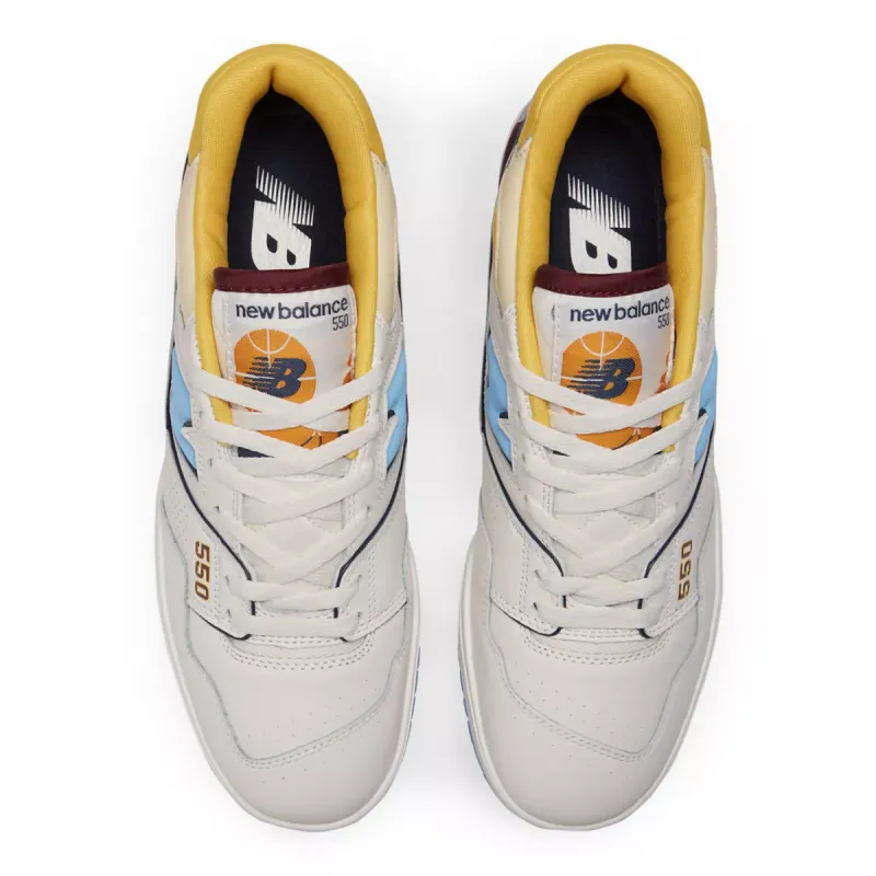 New Balance 550 Marquette White / University Blue / Yellow (BB550NCF)