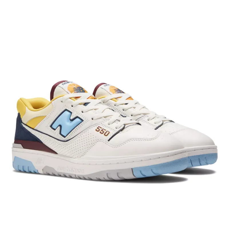 New Balance 550 Marquette White / University Blue / Yellow (BB550NCF)