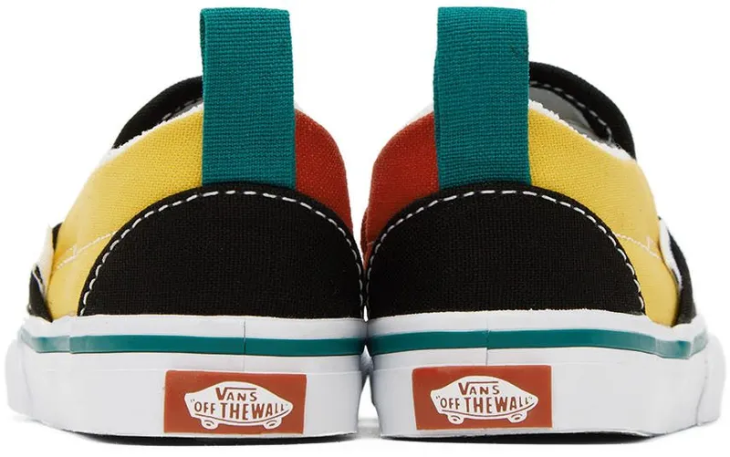 Vans Baby Black & Red Slip-On V Sneakers (VN0A5EFKBML)