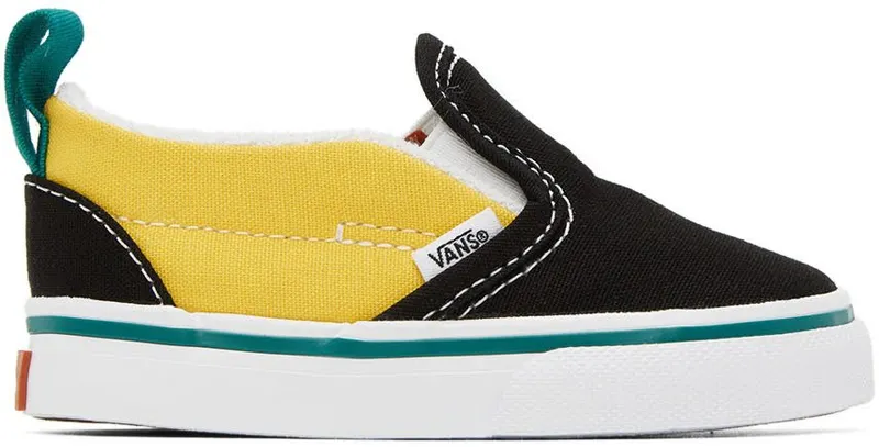 Vans Baby Black & Red Slip-On V Sneakers (VN0A5EFKBML)