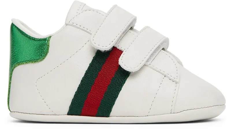 Gucci Baby White Ace Pre-Walker Sneakers (500852 BKPT0)