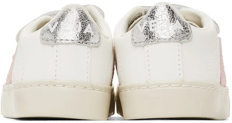 VEJA Baby White & Silver Leather Esplar Sneakers (SV0502529)