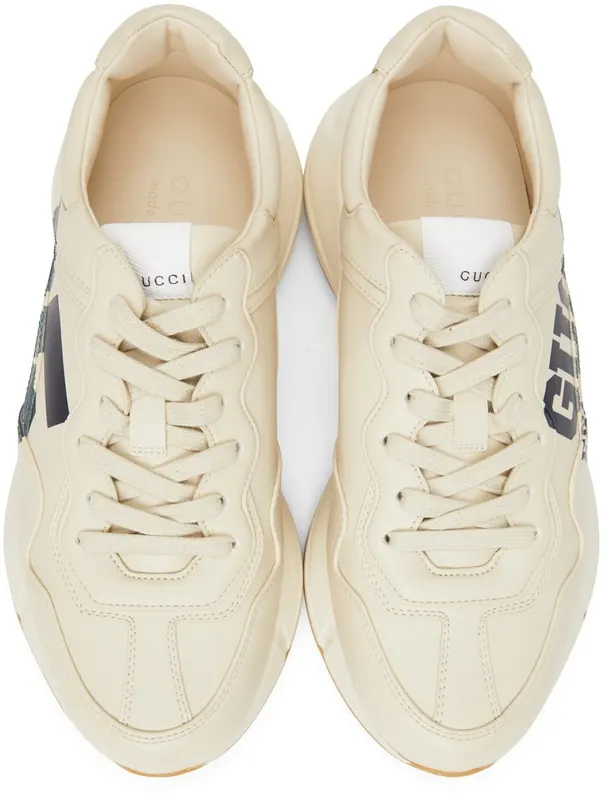 Gucci Beige ’25’ Evolution Rhyton Sneakers (663339 2SH00)
