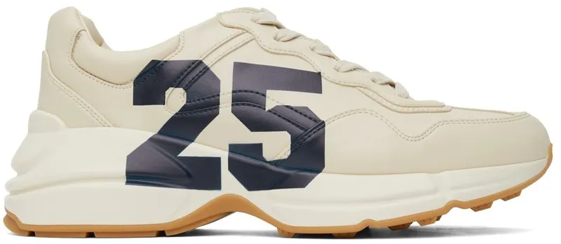 Gucci Beige ’25’ Evolution Rhyton Sneakers (663339 2SH00)