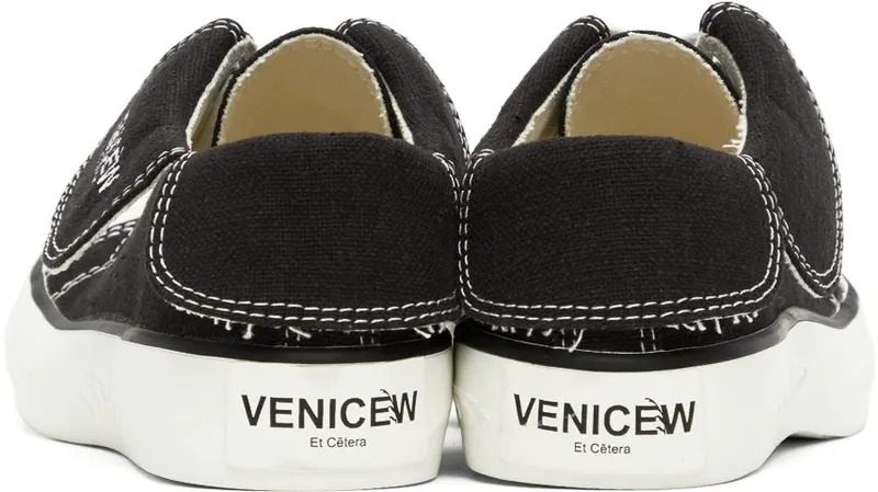 VeniceW Black Elephant Hemp Low-Top Sneakers (S-2L)