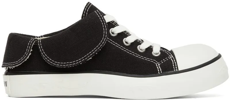 VeniceW Black Elephant Hemp Low-Top Sneakers (S-2L)