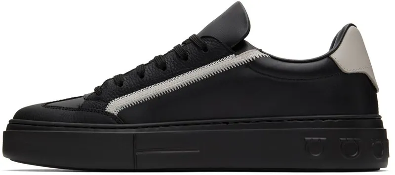 Salvatore Ferragamo Black Gancini Sneakers (753141 02B726041)