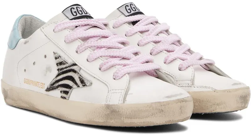 Golden Goose SSENSE Exclusive White & Black Super-Star Classic Sneakers (GWF00101.F003601.11289)