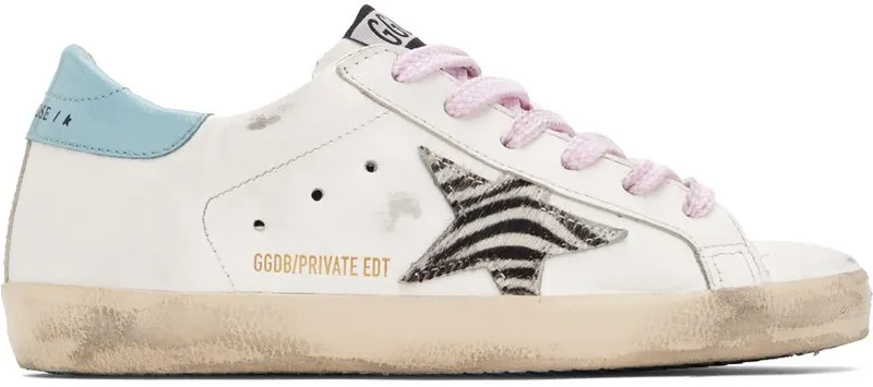 Golden Goose SSENSE Exclusive White & Black Super-Star Classic Sneakers (GWF00101.F003601.11289)