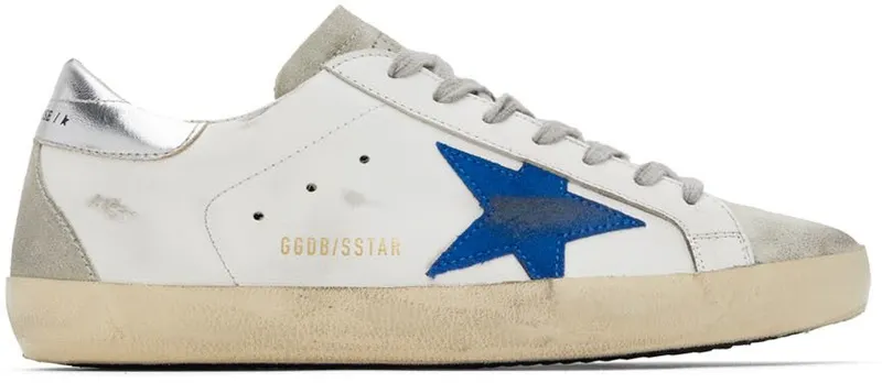 Golden Goose White & Gray Super-Star Classic Sneakers (GMF00102.F002540.10901)