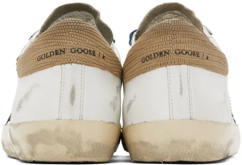 Golden Goose White & Taupe Super-Star Classic Sneakers (GMF00101.F003208.11178)