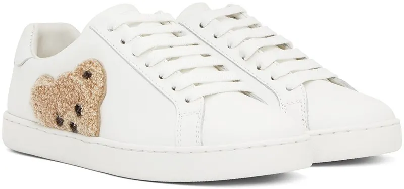 Palm Angels White New Teddy Bear Sneakers (PWIA036C99LEA0010160)