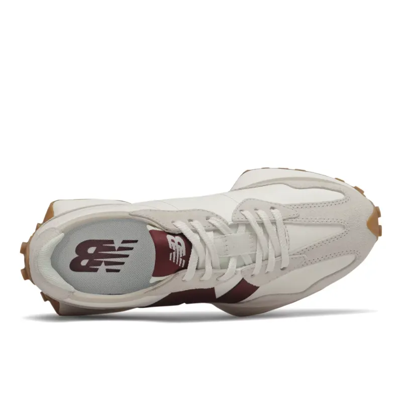 New Balance 327 Moonbeam Classic Burgundy (W) White / Red / Grey (WS327KA)