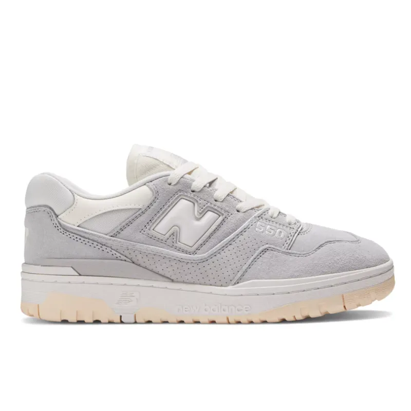 New Balance 550 Grey Suede Rain Cloud / Sea Salt / White (BB550SLB)