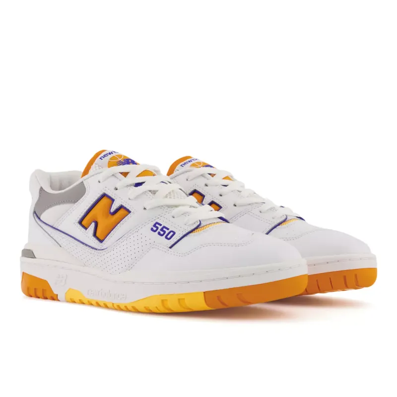 New Balance 550 White Vibrant Orange White / Vibrant Orange / Purple (BB550WTO)