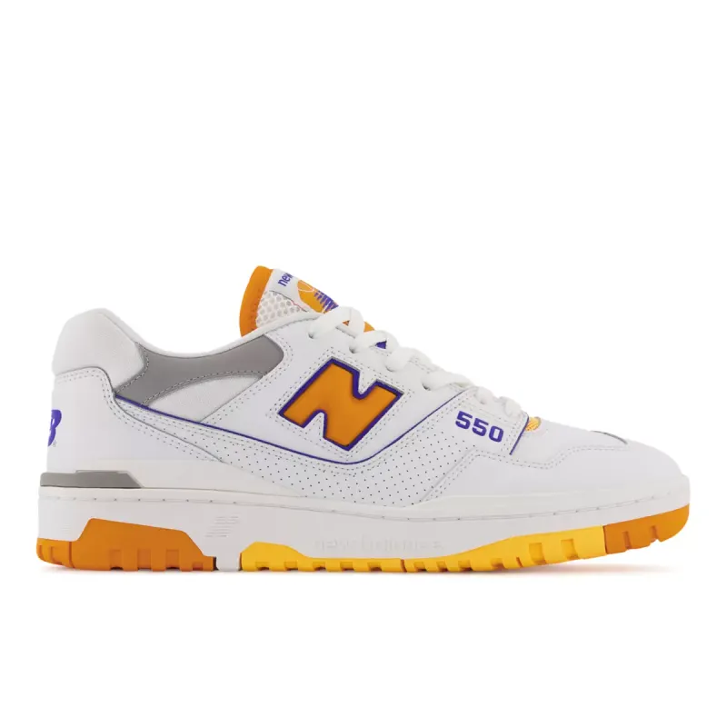 New Balance 550 White Vibrant Orange White / Vibrant Orange / Purple (BB550WTO)