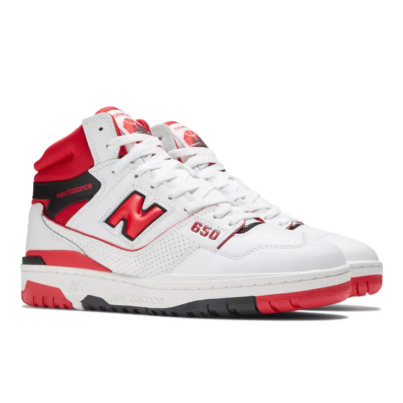 New Balance 650R White Red White / Red (BB650RWR)