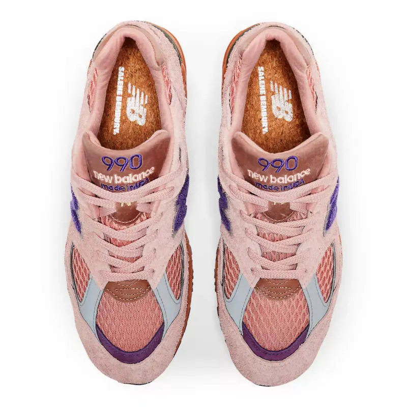 New Balance 990v2 Salehe Bembury Sand Be The Time Peach / Coral Pink / Lilac (M990SB2)