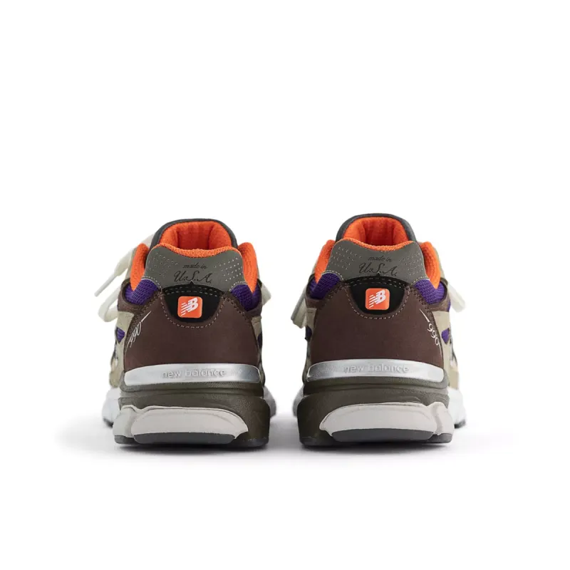 New Balance 990v3 MiUSA Teddy Santis Khaki Orange Tan / Blue (M990BT3)