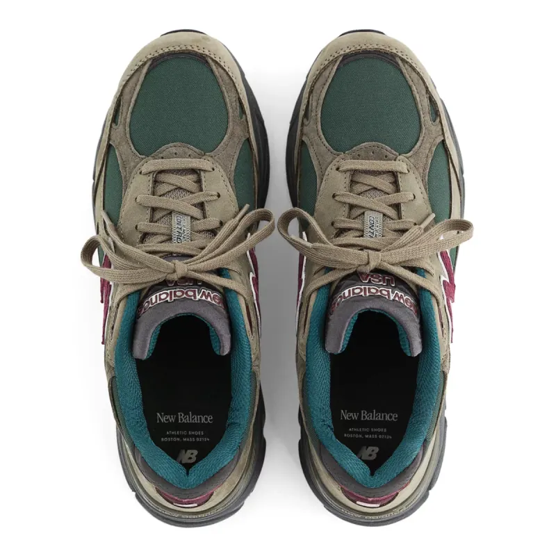 New Balance 990v3 MiUSA Teddy Santis Olive Green Green / Purple (M990GP3)