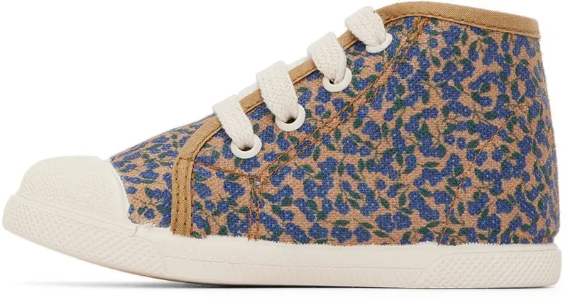 TINYCOTTONS Baby Blue & Tan Meadow Sneakers (SS22-303)