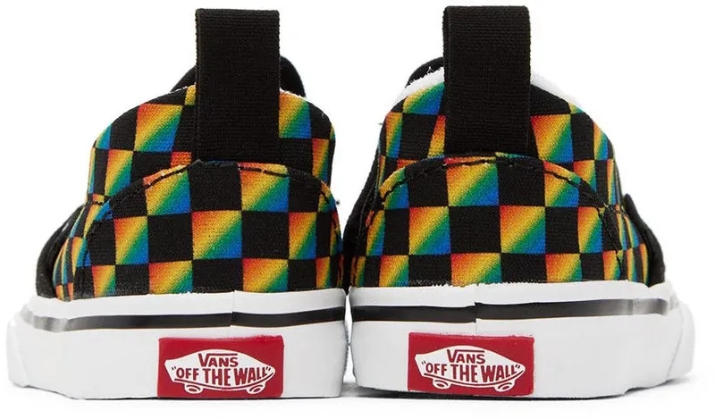 Vans Baby Multicolor Checkerboard Slip-On V Sneakers (VN0A5EFKBLK)