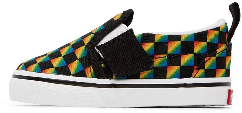 Vans Baby Multicolor Checkerboard Slip-On V Sneakers (VN0A5EFKBLK)