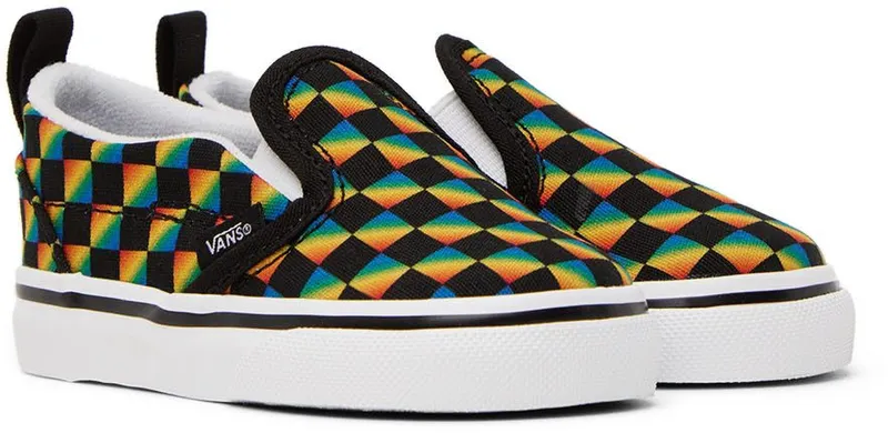 Vans Baby Multicolor Checkerboard Slip-On V Sneakers (VN0A5EFKBLK)