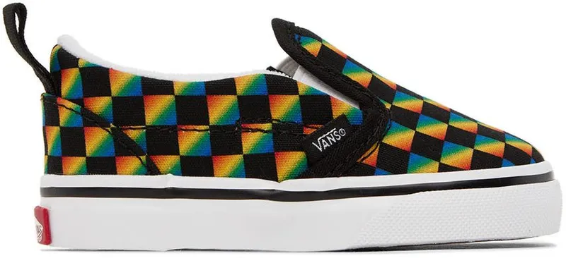 Vans Baby Multicolor Checkerboard Slip-On V Sneakers (VN0A5EFKBLK)