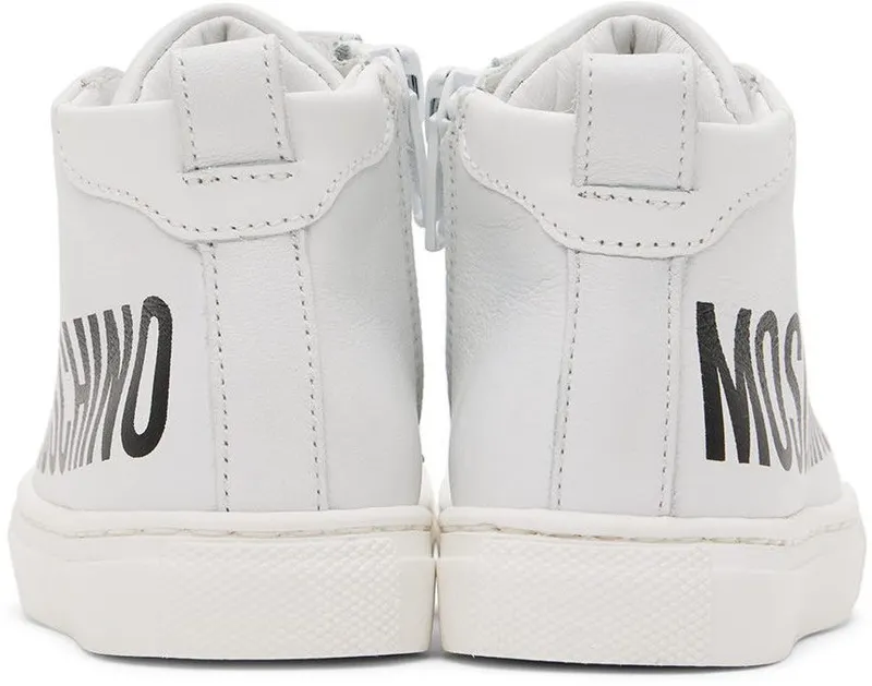 Moschino Baby White Maxi Logo Sneakers (71682)