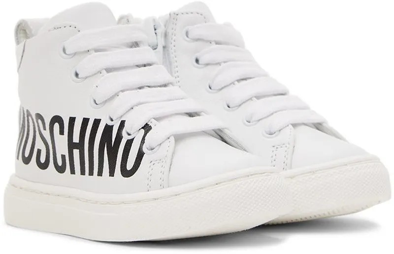 Moschino Baby White Maxi Logo Sneakers (71682)