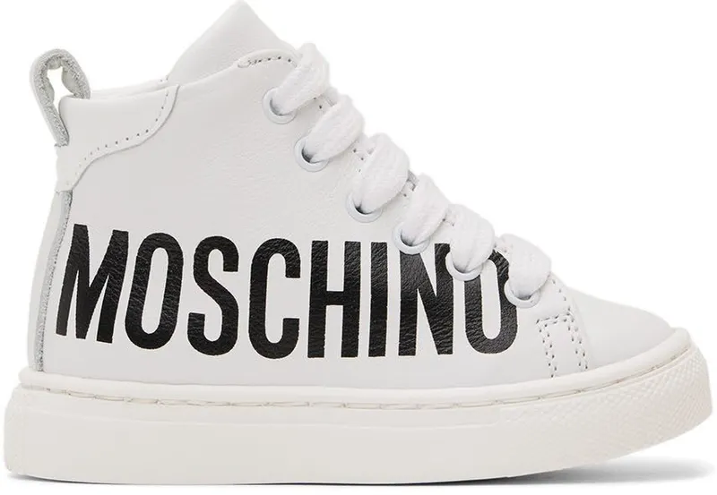 Moschino Baby White Maxi Logo Sneakers (71682)