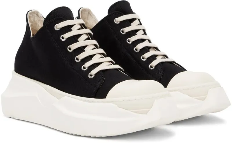 Rick Owens Drkshdw Black Abstract Low-Top Sneakers (DU02B4842 DQ)