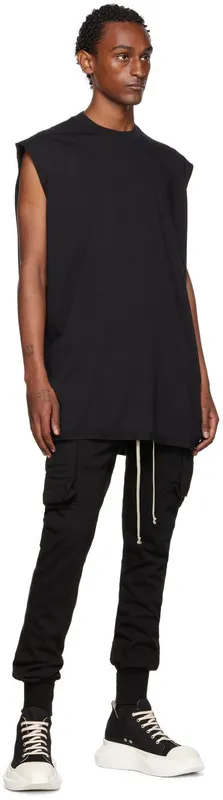 Rick Owens Drkshdw Black Abstract Low-Top Sneakers (DU02B4842 DQ)