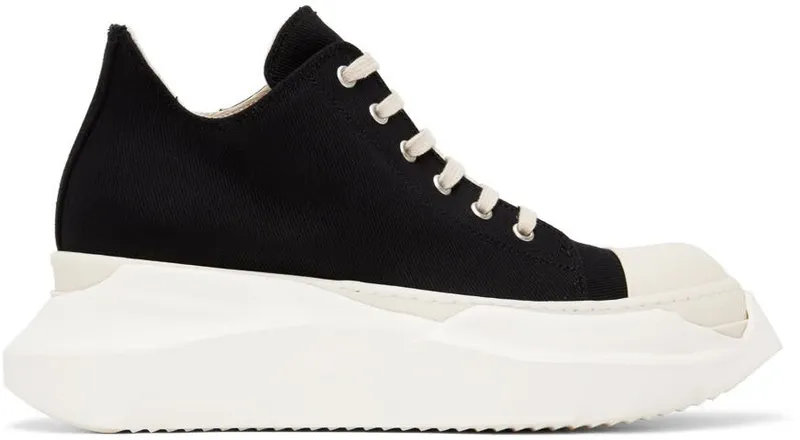 Rick Owens Drkshdw Black Abstract Low-Top Sneakers (DU02B4842 DQ)