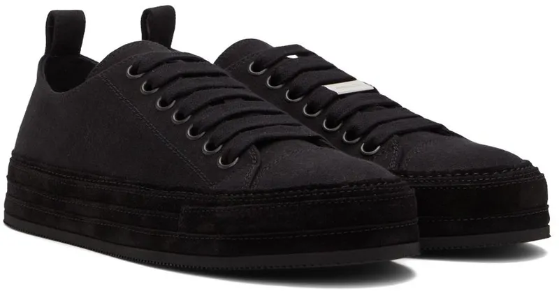 Ann Demeulemeester Black Denim Gert Sneakers (2201-W-N03-185-099)