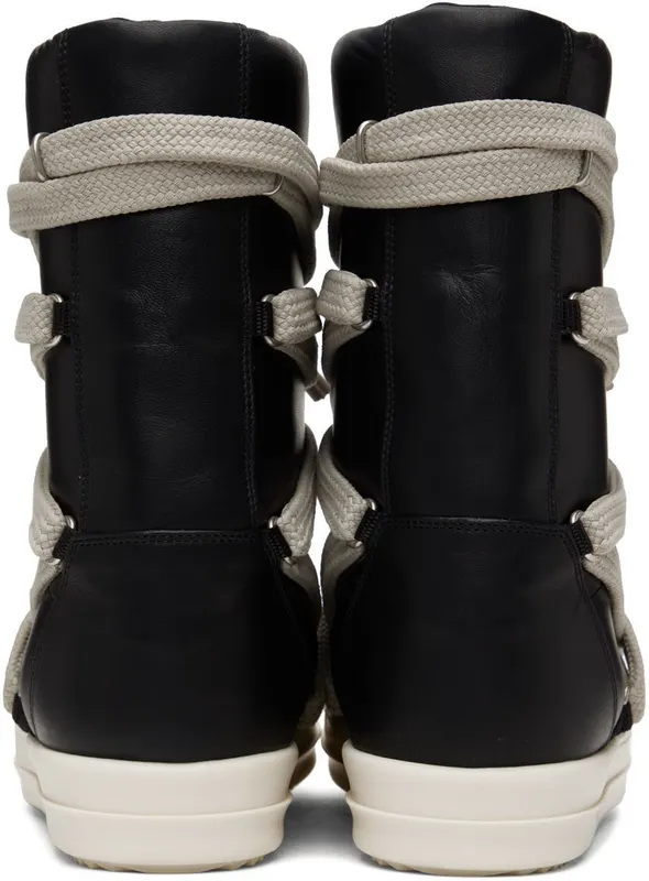 Rick Owens Black Jumbo Puffer Megalaced Sneakers (RU02B2895 LLPW1)