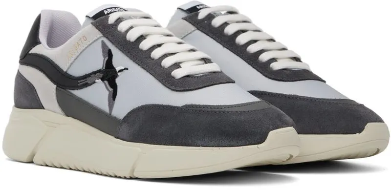 Axel Arigato Gray Genesis Stripe Bee Bird Sneakers (35074)