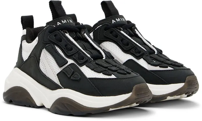 AMIRI Kids Black & Gray Bone Runner Sneakers (PF22KFS001-016)