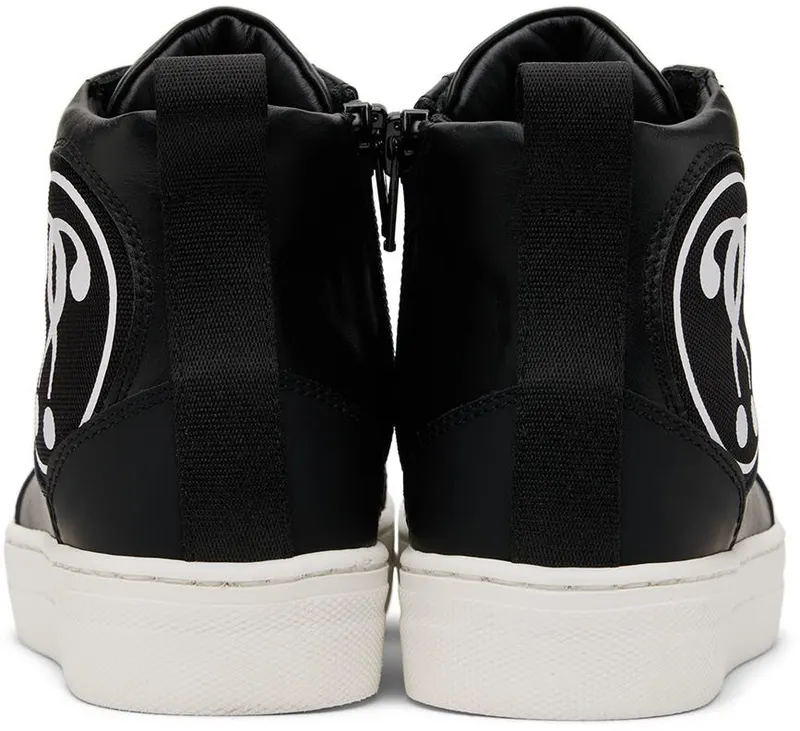 Moschino Kids Black Patch High Sneakers (71790)